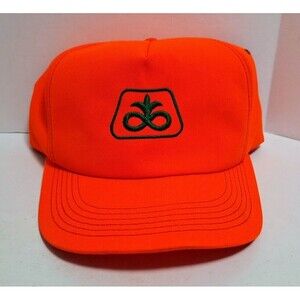 Bright Orange Cap with Green Logo